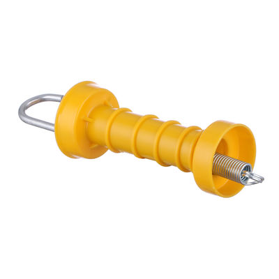 प्लास्टिक संभाल और जस्ती हुक के साथ अछूता बाड़ संभाल इलेक्ट्रिक बाड़ गेट संभाल पीला रंग