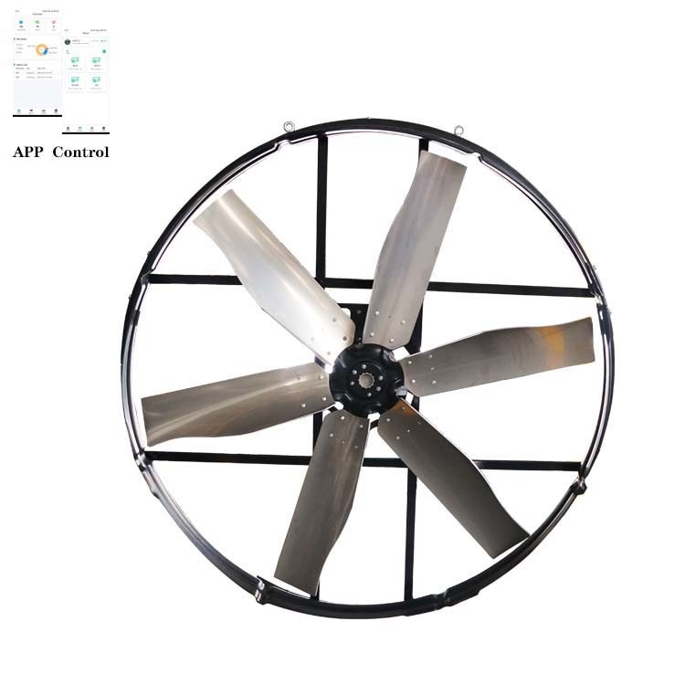 शक्ति 2000W औद्योगिक निकास पंखे IP55 सुरक्षा स्तर 60mm पाइप स्थापना 345r/min घूर्णन गति