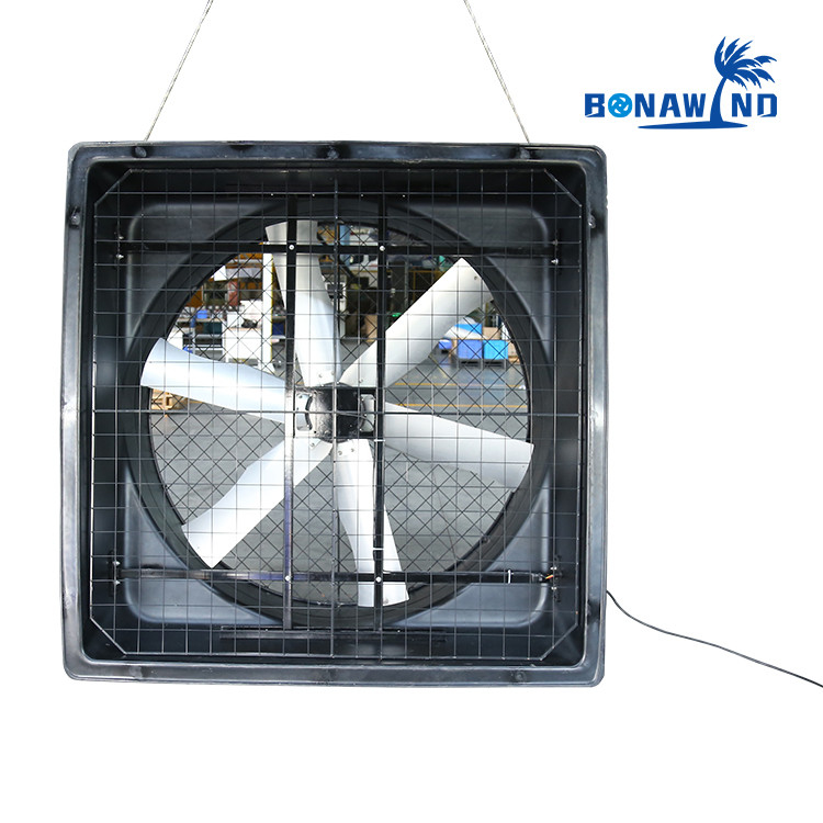 औद्योगिक निकास के लिए 60m3/h हवा की मात्रा के साथ IP55 रेटेड 2000W 72'' निकास पंखे