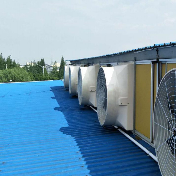 48000m3/h IP55 औद्योगिक निकास पंखे 3φ 380V/50Hz 850W वायु प्रवाह संचालन के लिए शक्ति