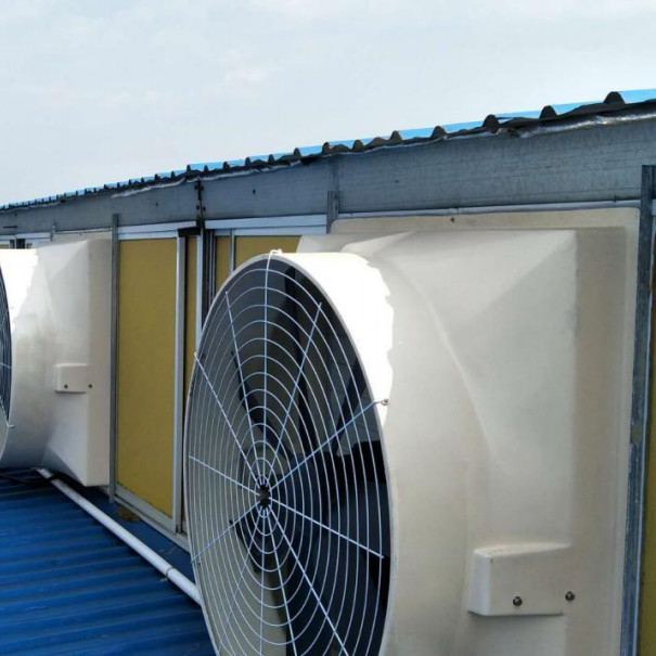 परिवर्तनीय गति 120 सेमी परिष्कृत निकास पंखे 56.4m3/h हवा की मात्रा 48000m3/h वायु प्रवाह क्षमता