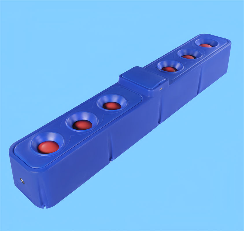 मवेशियों के लिए पानी का पात्र TPT401BLH छह छेद वाला नीला संक्षारण प्रतिरोधी पात्र है