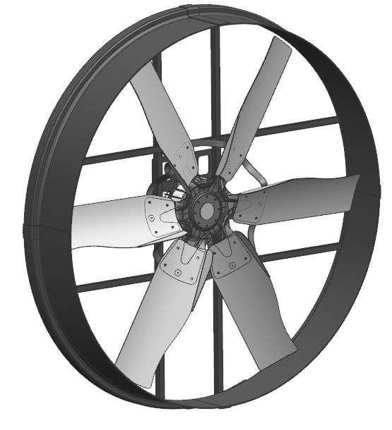 बाहरी रोटर स्थायी चुंबक ब्रशलेस डीसी मोटर से लैस ऊर्जा बचत और पोल्ट्री फैन