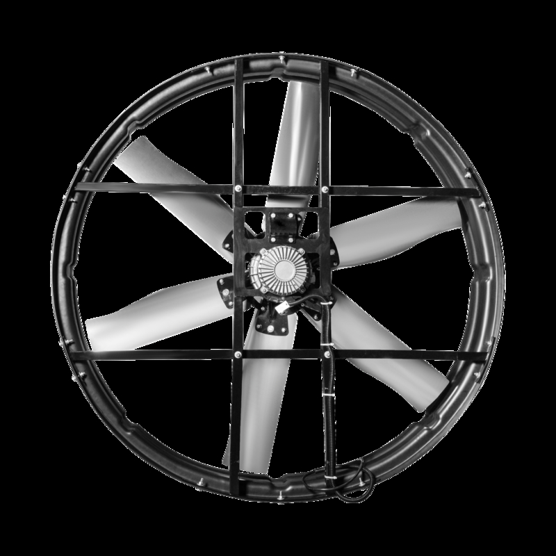 पावर इंडस्ट्रियल एग्जॉस्ट फैन 2000W इनपुट 345r/min घूर्णन गति 20%-100% गति नियंत्रण