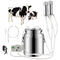 7L 14L पल्सेशन वैक्यूम पंप मिल्कर एसएस बकरी दूध देने वाली मशीनें