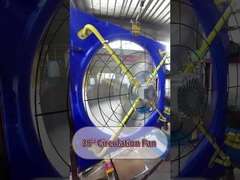 दक्षता पशुधन वेंटिलेशन प्रशंसक डीसी मोटर शांत संचालन जस्ती स्टील खोल