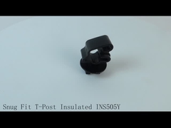 विद्युत बाड़ के लिए प्रभाव ग्रेड पीला और काला स्टील पोस्ट इन्सुलेटर