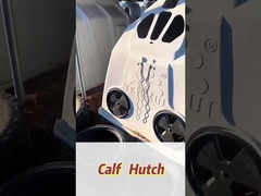 अछूता सफेद आयताकार पॉलीएथिलीन डेयरी बछड़े के कटोरे