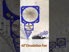 610 आरपीएम घूर्णन गति के साथ शक्तिशाली औद्योगिक पंखे 40700m3/h वायु प्रवाह